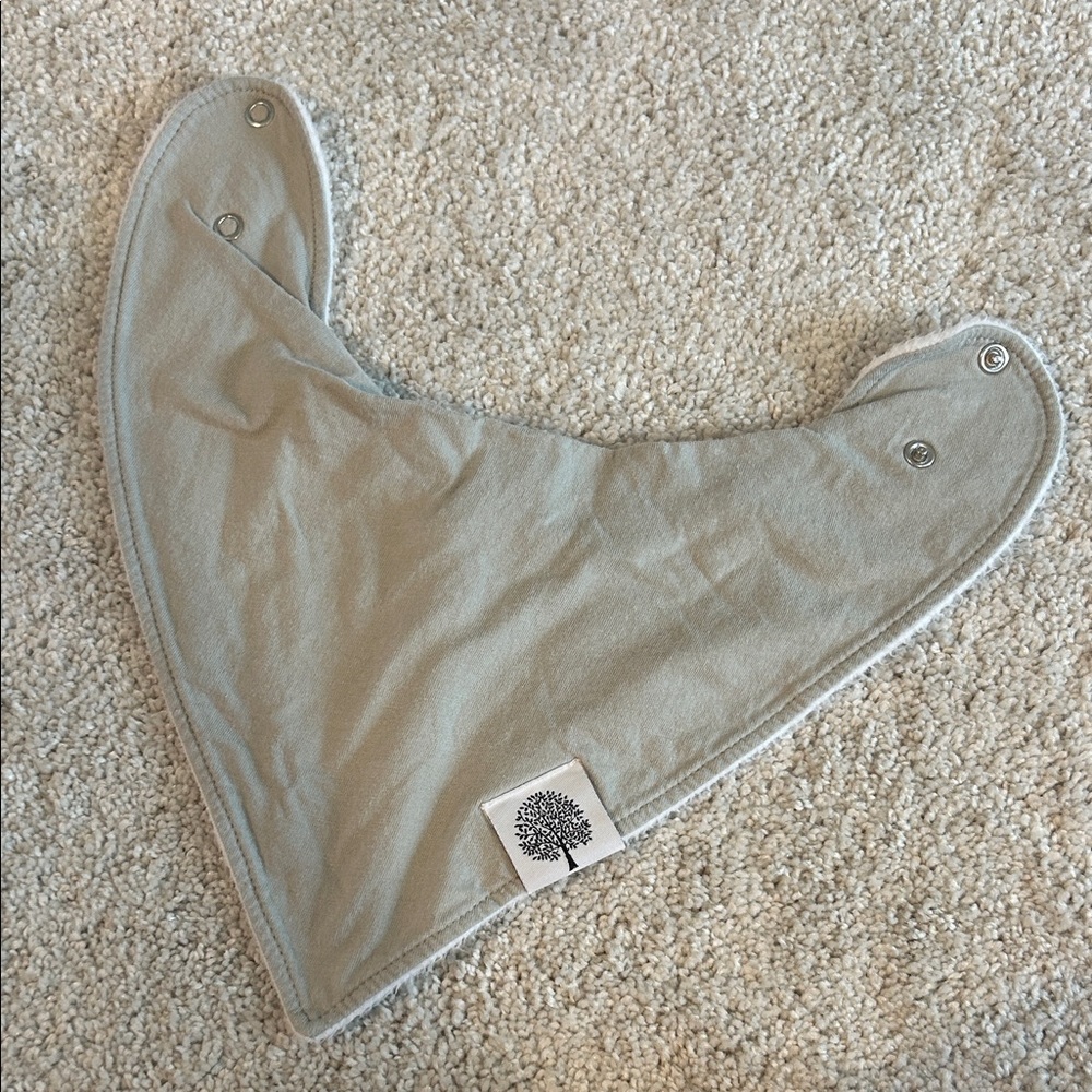 Soft Gray Baby Bib